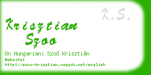 krisztian szoo business card